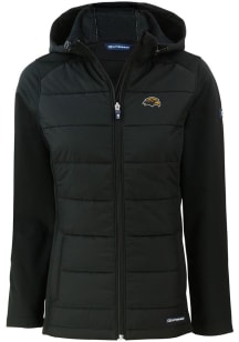 Cutter and Buck Southern Mississippi Golden Eagles Womens Black Evoke Hood Heavy Weight Jacket