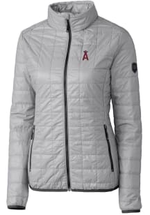 Cutter and Buck Los Angeles Angels Womens Grey Rainier PrimaLoft Puffer Filled Jacket