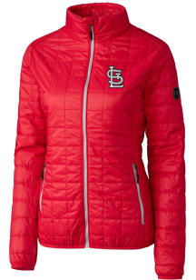Cutter and Buck St Louis Cardinals Womens Red Rainier PrimaLoft Puffer Filled Jacket