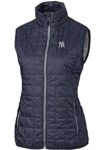 Cutter and Buck New York Yankees Womens Grey Rainier PrimaLoft Puffer Vest