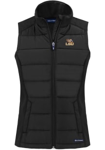 Cutter and Buck LSU Tigers Womens Black Evoke Vest