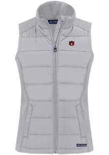 Cutter and Buck Auburn Tigers Womens Charcoal Evoke Vest