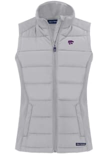 Womens K-State Wildcats Charcoal Cutter and Buck Evoke Vest