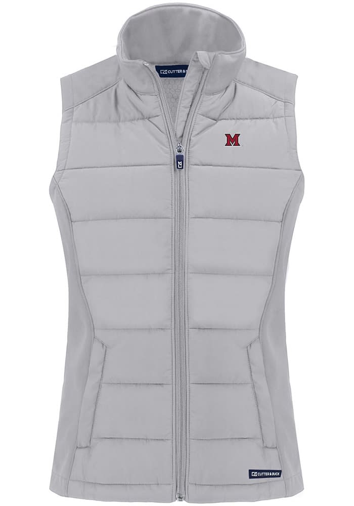 Cutter and Buck Miami RedHawks Womens Charcoal Evoke Vest