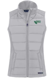 Cutter and Buck North Texas Mean Green Womens Grey Evoke Vest