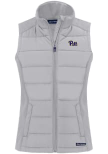 Cutter and Buck Pitt Panthers Womens Grey Evoke Vest