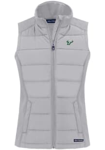 Cutter and Buck South Florida Bulls Womens Charcoal Evoke Vest