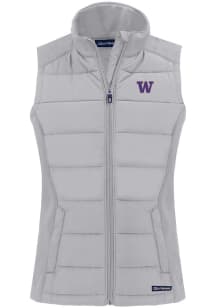 Womens Washington Huskies Charcoal Cutter and Buck Evoke Vest