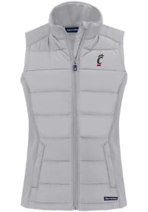 Womens Cincinnati Bearcats Charcoal Cutter and Buck Evoke Vest