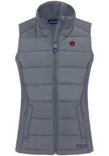 Cutter and Buck Auburn Tigers Womens Grey Evoke Vest