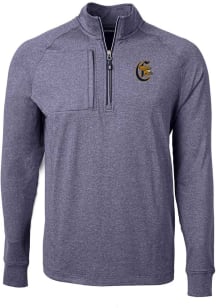 Cutter and Buck Canisius Golden Griffins Mens Navy Blue Primary Team Logo Adapt Heathered Long Sle..