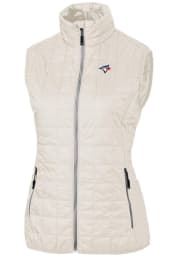 Cutter and Buck Toronto Blue Jays Womens White Rainier PrimaLoft Puffer Vest