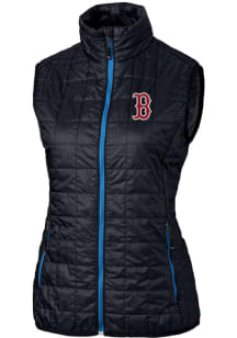 Cutter and Buck Boston Red Sox Womens Navy Blue Rainier PrimaLoft Puffer Vest