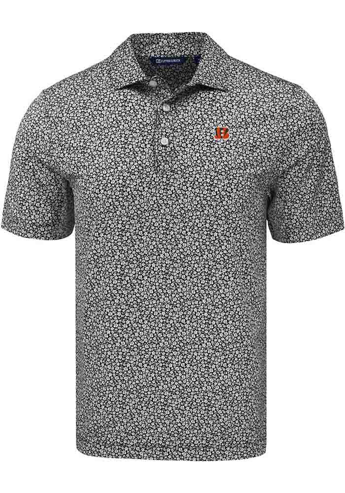 Cutter and Buck Cincinnati Bengals Pike Flora Big Tall Polo