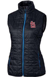 Cutter and Buck St Louis Cardinals Womens Navy Blue Rainier PrimaLoft Puffer Vest