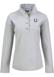 Cutter and Buck Indianapolis Colts Womens Grey Hunts Point Qtr Zip