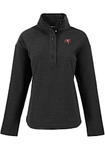 Cutter and Buck Tampa Bay Buccaneers Womens Black Hunts Point Qtr Zip