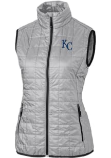 Cutter and Buck Kansas City Royals Womens Grey Rainier PrimaLoft Puffer Vest