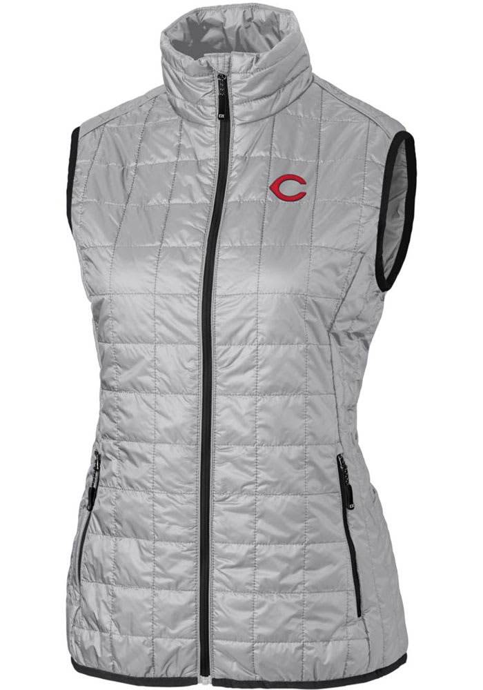 Cutter and Buck Cincinnati Reds Womens Rainier PrimaLoft Puffer Vest