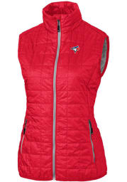 Cutter and Buck Toronto Blue Jays Womens Red Rainier PrimaLoft Puffer Vest