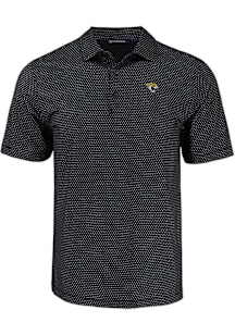 Cutter and Buck Jacksonville Jaguars Mens Black Pike Shadow Check Short Sleeve Polo