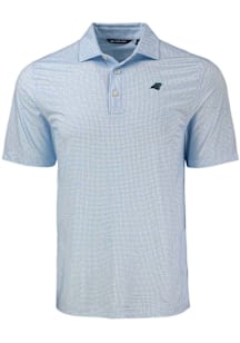 Cutter and Buck Carolina Panthers Mens Blue Pike Diamond Dot Short Sleeve Polo