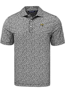 Cutter and Buck Jacksonville Jaguars Mens Black Pike Flora Short Sleeve Polo
