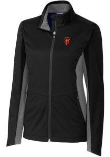 Cutter and Buck San Francisco Giants Womens Black Navigate Softshell Light Weight Jacket