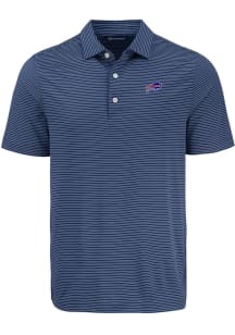 Cutter and Buck Buffalo Bills Mens Navy Blue Forge Eco Fine Line Short Sleeve Polo