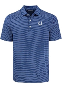 Cutter and Buck Indianapolis Colts Mens Blue Forge Eco Fine Line Short Sleeve Polo
