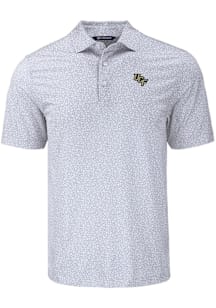 Cutter and Buck UCF Knights Grey Pike Flora Big and Tall Polo