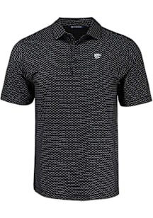 Cutter and Buck K-State Wildcats Black Shadow Check Big and Tall Polo
