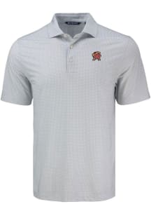 Maryland Terrapins Grey Cutter and Buck Pike Diamond Dot Big and Tall Polo