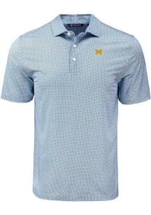 Michigan Wolverines Navy Blue Cutter and Buck Pike Diamond Dot Big and Tall Polo