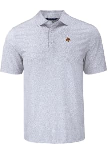 Cutter and Buck Texas State Bobcats Grey Pike Flora Big and Tall Polo