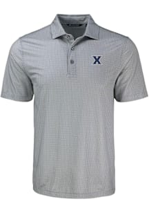 Cutter and Buck Xavier Musketeers Grey Shadow Check Big and Tall Polo