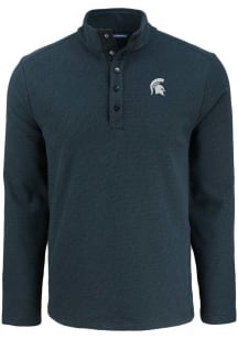 Mens Michigan State Spartans  Cutter and Buck Hunts Point Qtr Zip Pullover