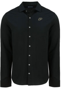 Mens Purdue Boilermakers  Cutter and Buck Advantage Soft Pique Long Sleeve Dress Shirt