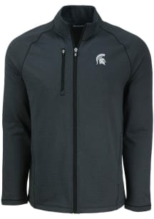 Mens Michigan State Spartans Black Cutter and Buck Pehastin Light Weight Jacket