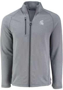 Mens Michigan State Spartans Grey Cutter and Buck Pehastin Light Weight Jacket