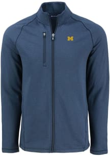 Mens Michigan Wolverines Navy Blue Cutter and Buck Pehastin Light Weight Jacket