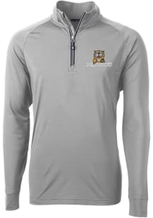 Cutter and Buck Missouri Tigers Mens Grey Adapt Stretch Long Sleeve 1/4 Zip Pullover