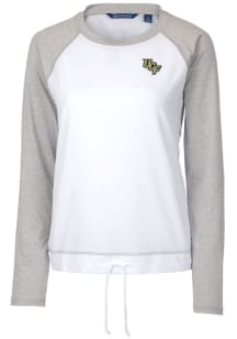 Cutter and Buck UCF Knights Womens White Response Lightweight Long Sleeve Pullover