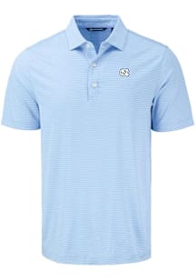Cutter and Buck North Carolina Tar Heels Mens Blue Forge Eco Fine Line Short Sleeve Polo