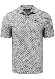 Cutter and Buck Oregon Ducks Mens Black Pike Diamond Dot Short Sleeve Polo