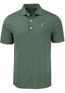 Mens Oregon Ducks Green Cutter and Buck Forge Eco Fine Line Short Sleeve Polo Shirt