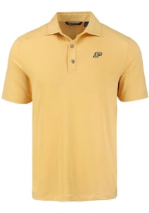 Cutter and Buck Purdue Boilermakers Mens Gold Forge Recycled Short Sleeve Polo