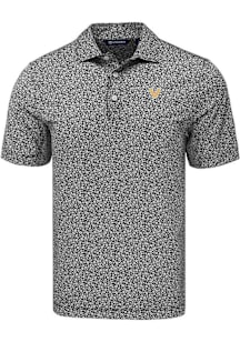 Cutter and Buck Vanderbilt Commodores Mens Black Pike Flora Short Sleeve Polo
