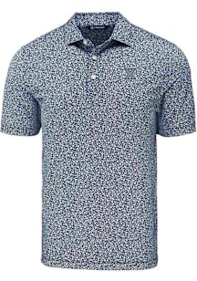 Cutter and Buck Xavier Musketeers Mens Navy Blue Pike Flora Short Sleeve Polo