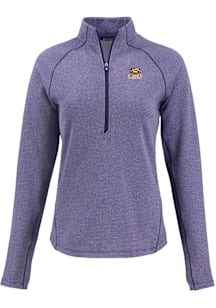 Cutter and Buck LSU Tigers Womens Purple Pehastin Qtr Zip